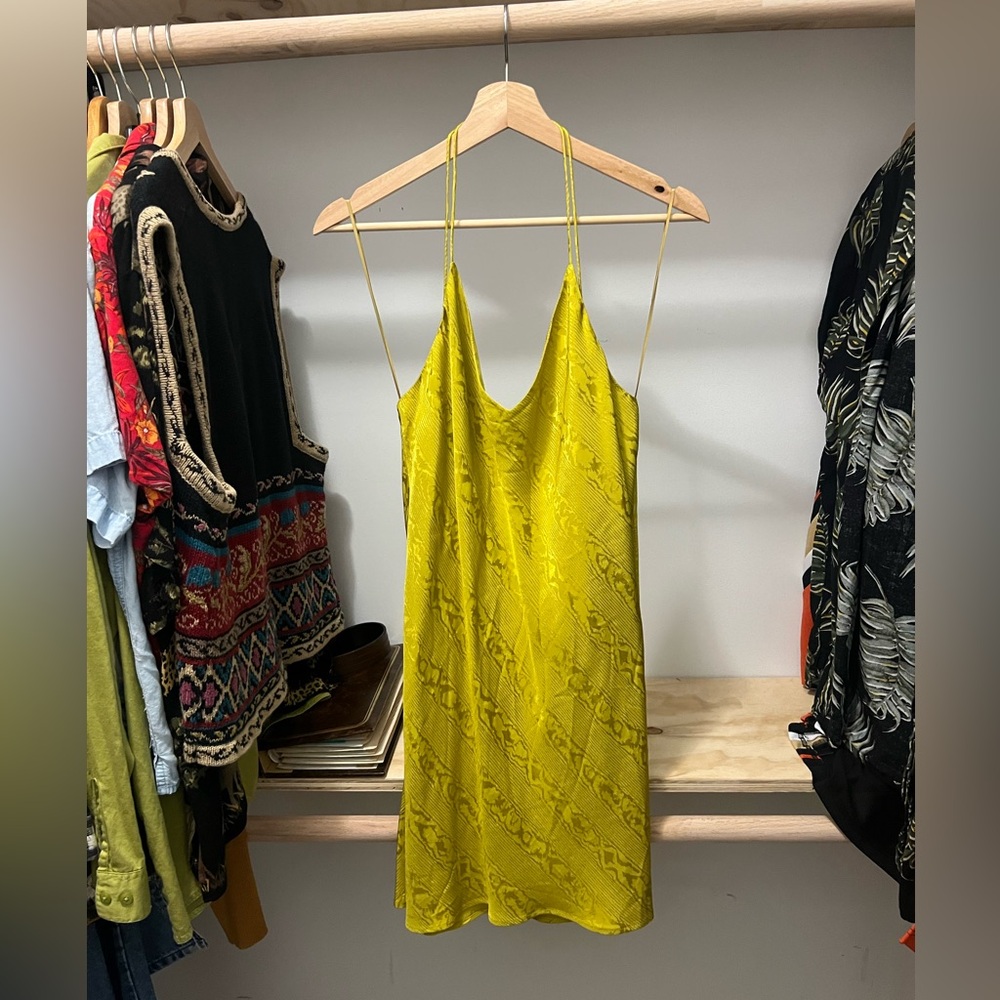 Chartreuse party dress